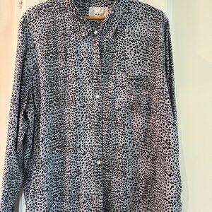 Blouse_Rails_Silk_Josephine Linx Lavendar and Black Blouse Size XL Originally $1